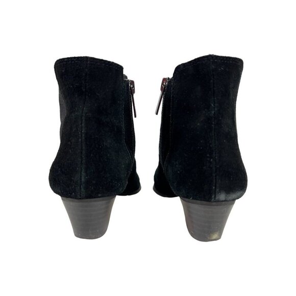 Vince Camuto Womens 7.5 Tricera Black Leather  Ankle  Booties Side‎ Zip - Picture 3 of 8